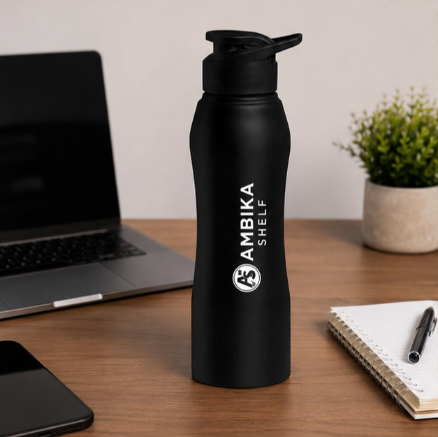 [AMBIKASHELF09] AmbikaShelf Water bottle (Black)